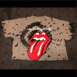 Rolling Stones cropped band tee